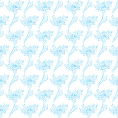 Vector seamless minimalistic style floral pattern. Abstract colorful background. Modern texture. Contemporary graphic design.