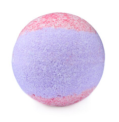 One colorful bath bomb isolated on white