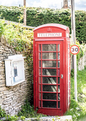 old red telephone box