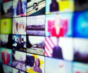 Split tv screen.