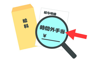 残業代のイメージ　ベクター