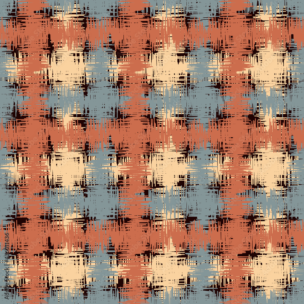 Poster seamless abstract pattern in doodle style with the image of colorful strokes.