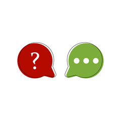 Speech bubble, icon, communication symbol, comments, message. Vector illustration.
