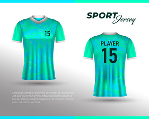 Football jersey design. Front back t-shirt design. Templates for team uniforms. Sports design for football, racing, cycling, gaming jersey. Vector