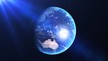 Obraz na płótnie Canvas 地球の背景素材。宇宙や化学の素材に