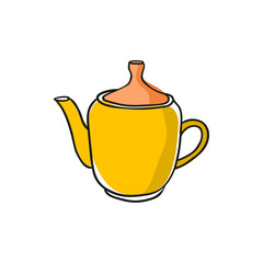 Vector hand drawn teapot icon.