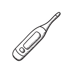 Electronic thermometer vector icon
