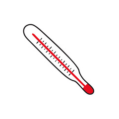 Vector icon of mercury thermometer