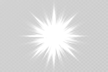 Glow light effect. Star burst with sparkles.Sun.