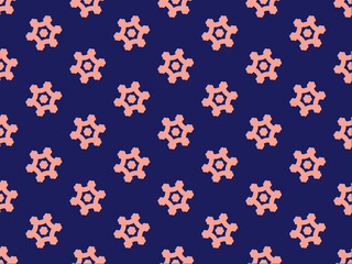 Yellow flower pattern on blue background