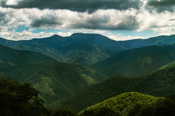 Landscape view of moutain stara planina in Bulgaria country.