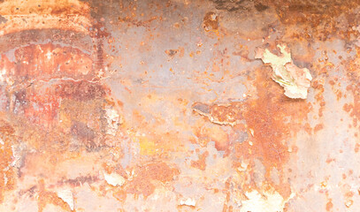 Steel plate plates rusted, scratched and dirty when used on construction site as background with different designs