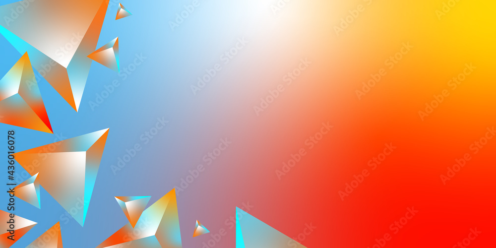 Poster abstract luxury pattern of triangles with gradient color. modern background template.