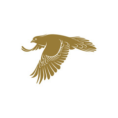 Crested Pigeon bird vector illustration. Crested Pigeon bird logo design concept template. Creative symbol