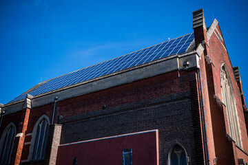 Solar energy generated on roof of church