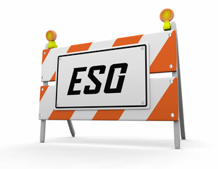 ESG Environmental Social Corporate Governance Sustainability Under Construction Progress 3d Illustration