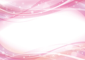 ピンク系ウェーブと光の背景