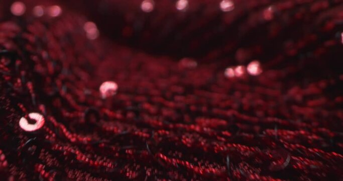 abstract stylish background. detailed extreme close-up burgundy sequins on fabric