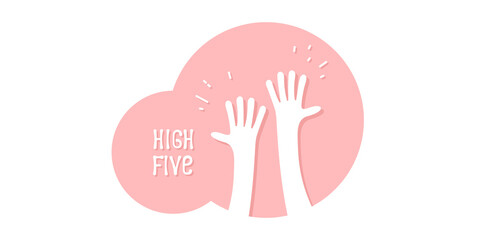 High five icon simple illustration