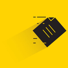 paper shadow on yellow background