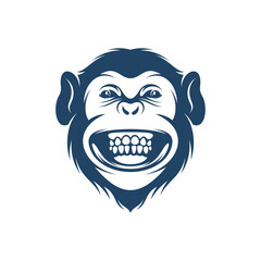 Head Monkey vector illustration. Head Monkey logo design concept template. Creative symbol