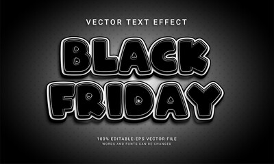 Black friday editable text effect