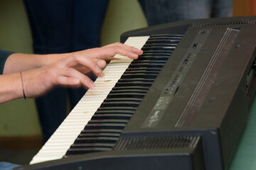 musical piano keyboard, piano keys