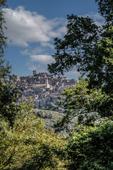 Fototapeta premium Veduta di Olevano Romano - Roma - Lazio - Italia 