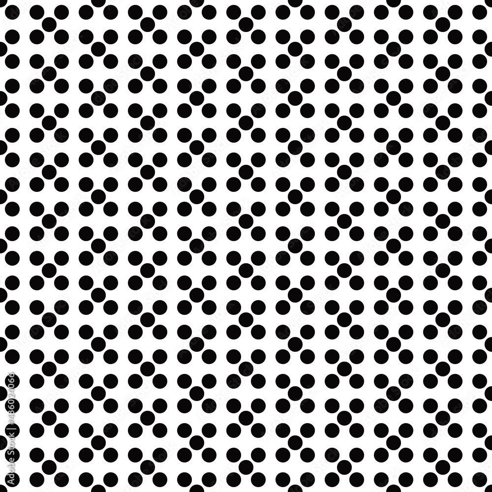 Aufkleber five circles pattern. black simple circles and white background. vector and same wallpaper circles.