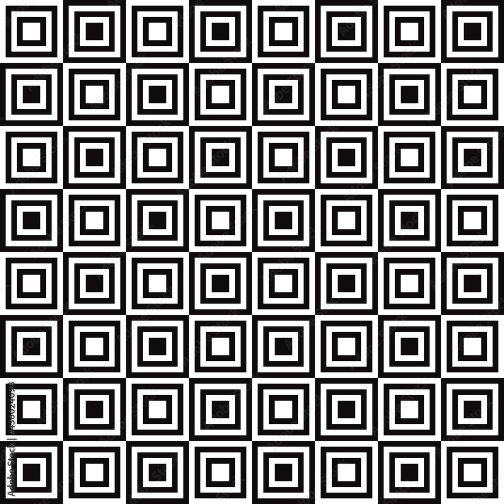 Aufkleber black and white in one squares checkered tile. simpe chessboard in vector. zebra squares pattern.