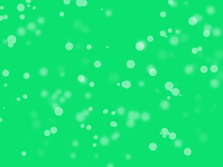 green background with flying circles, Blur dots