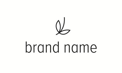 Logo of Letter d and b creating a shape of an organic leafs