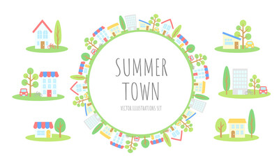 夏の街並みセット