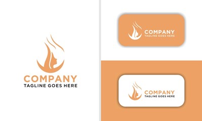 Beautiful woman vector icon logo design. Design Template Inspiration.blank for business card. For your business. Vector sign.