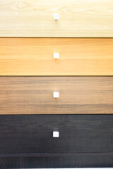 Set of wooden cabinet four drawers