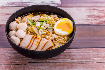 Noodle soup with BBQ pork