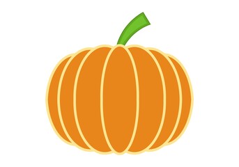 Pumpkin. Gourd. Vector graphics on a white background.