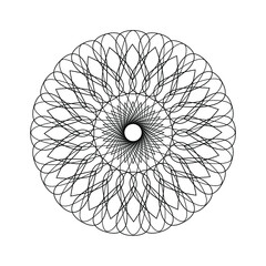 Obraz premium Monochrome elegant circular isolated on white background