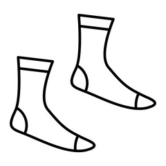 Vector Socks Outline Icon Design