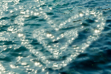 Sea water with two hearts   