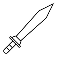 Vector Sword Outline Icon Design