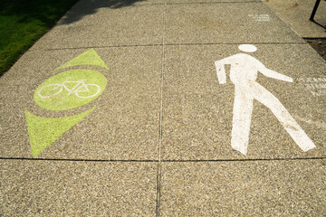 Pedestran and Bike Path on University of Pitt Campus