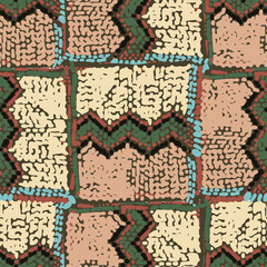 Seamless pattern of traditional African zigzag ornament