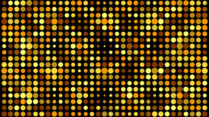 Abstract halftone background with golden tone dots.