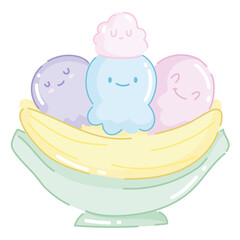 banana split ice cream