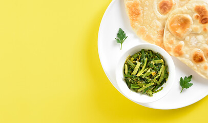 Indian style spring onion stir fry