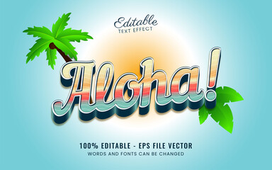 Summer editable text effect free vector 