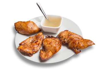Peruvian Chifa, a fusion of Chinese cuisine with Peruvian ingredients: Chicken with soy sauce