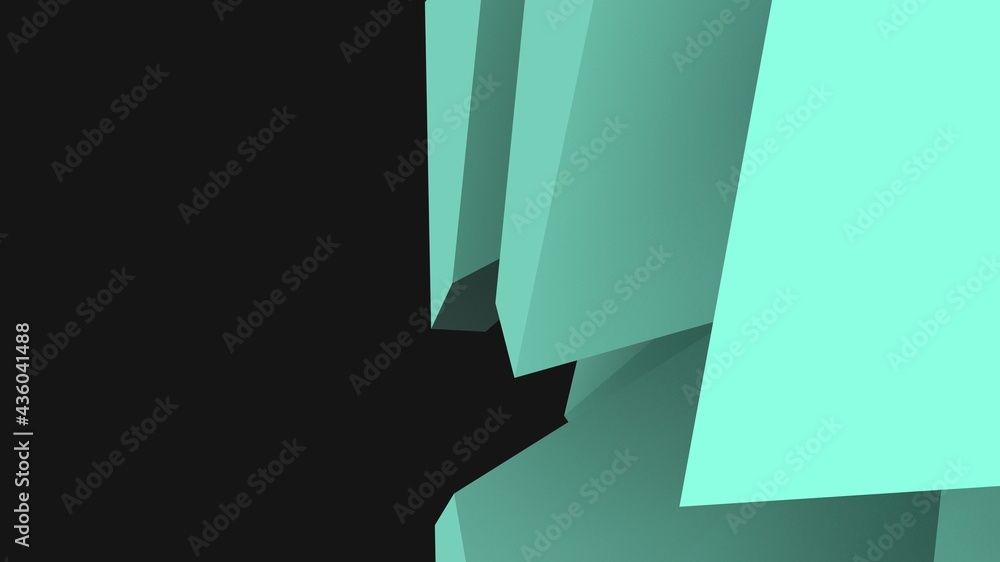 Poster desktop wallpaper in the form of low-polygon objects on a gray background. background or splash scre