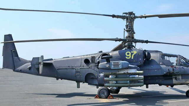 combat helicopter Ka-52 Alligator panorama